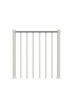 Parapet railing with vertical bars and PVC handrail - Image 3