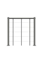 Parapet railing with lower chords and PVC handrail - Image 2